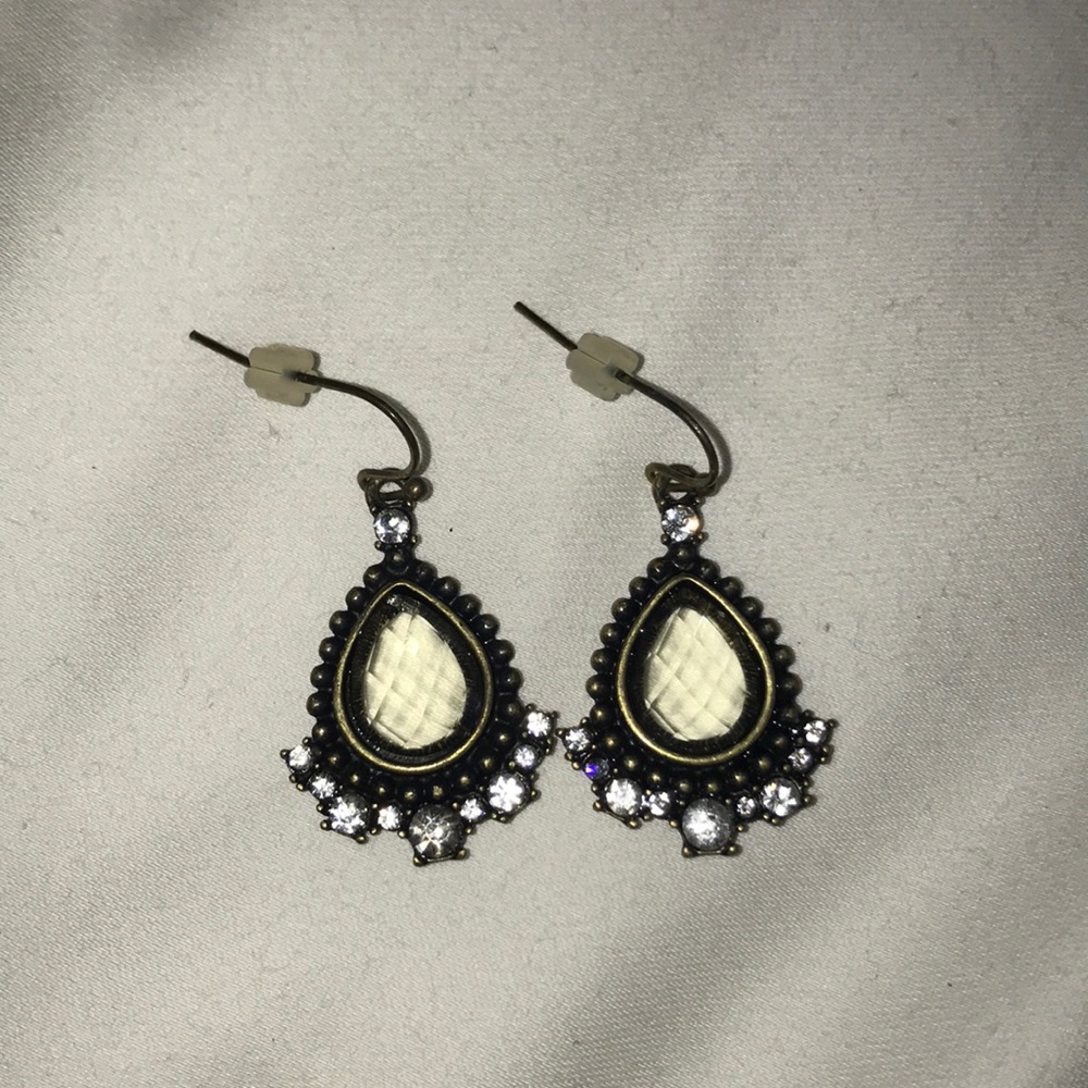Rhinestone trendy dangly earrings